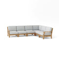 Riviera Luxe 6-Piece Modular Deep Seating Set B – Teak with Sunbrella Cushions