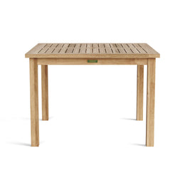 Bahama 42" Square Teak Dining Table with Umbrella Hole – Outdoor Patio