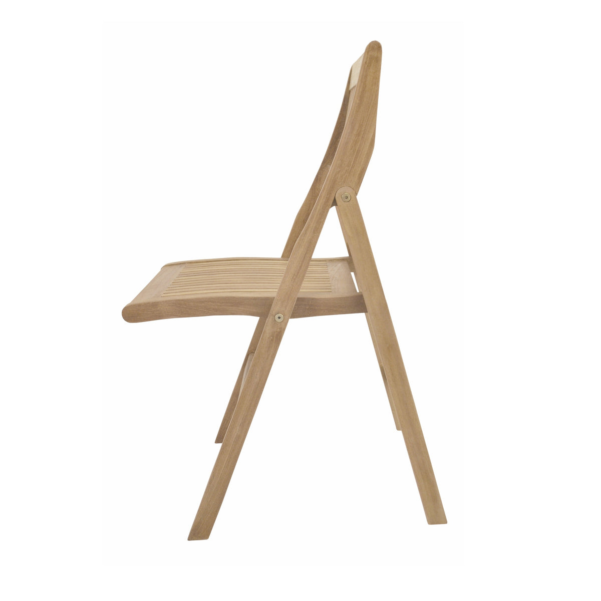 Wooden folding chair on a white background