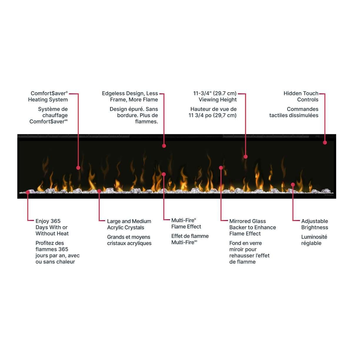 Ignite XL 50" Linear Electric Fireplace