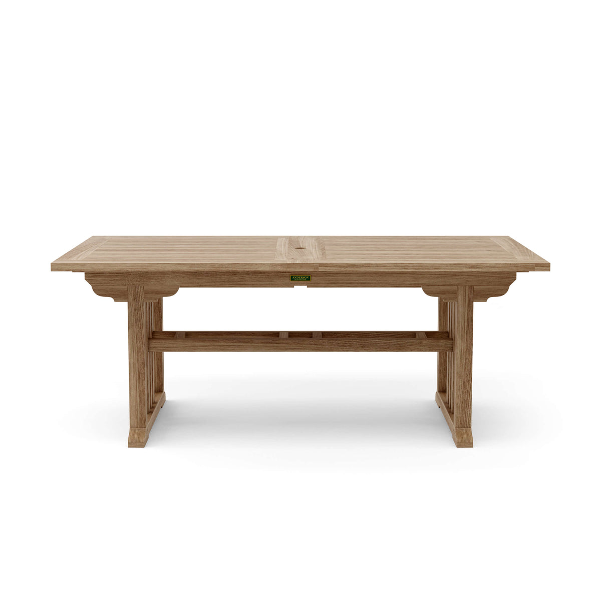 Wooden table on a white background