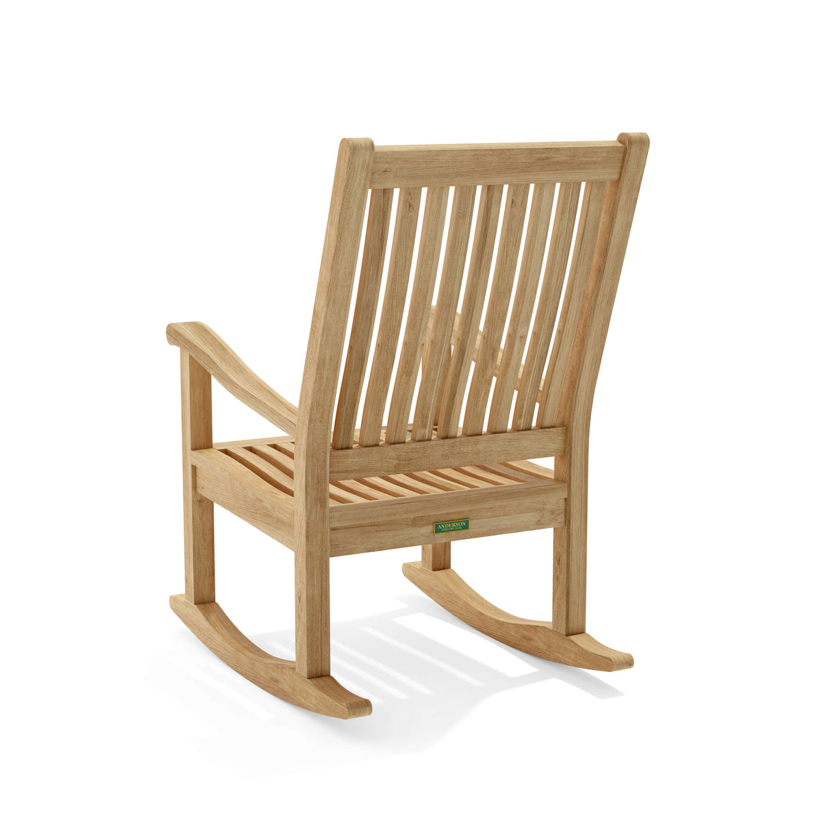Wooden rocking chair on a white background
