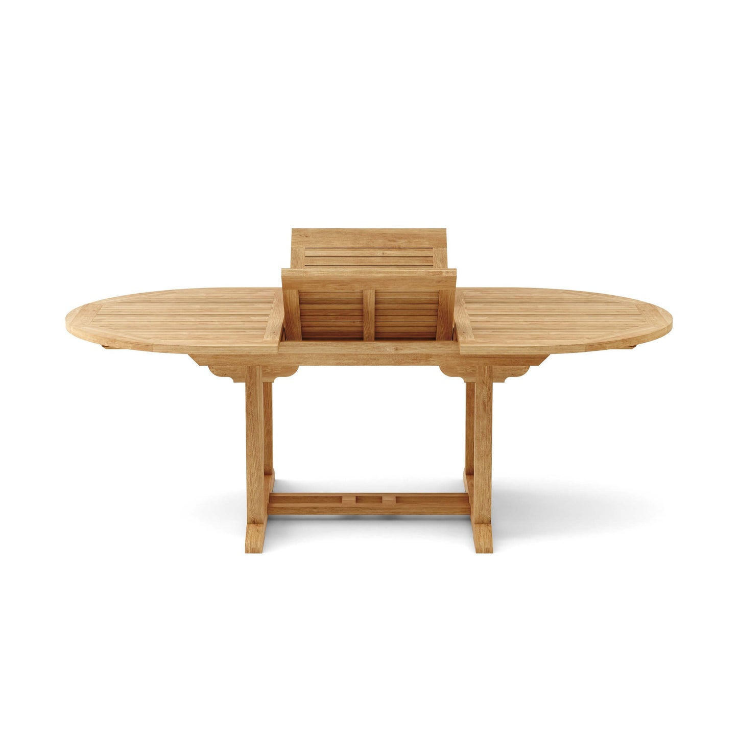 Wooden dining table with chairs on a white background