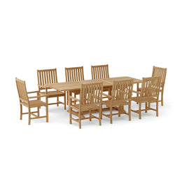 Bahama Wilshire 9 - Piece Teak Extension Dining Set