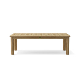 Chelsea Rectangular Teak Dining Table - 92" Outdoor Table Seats 10