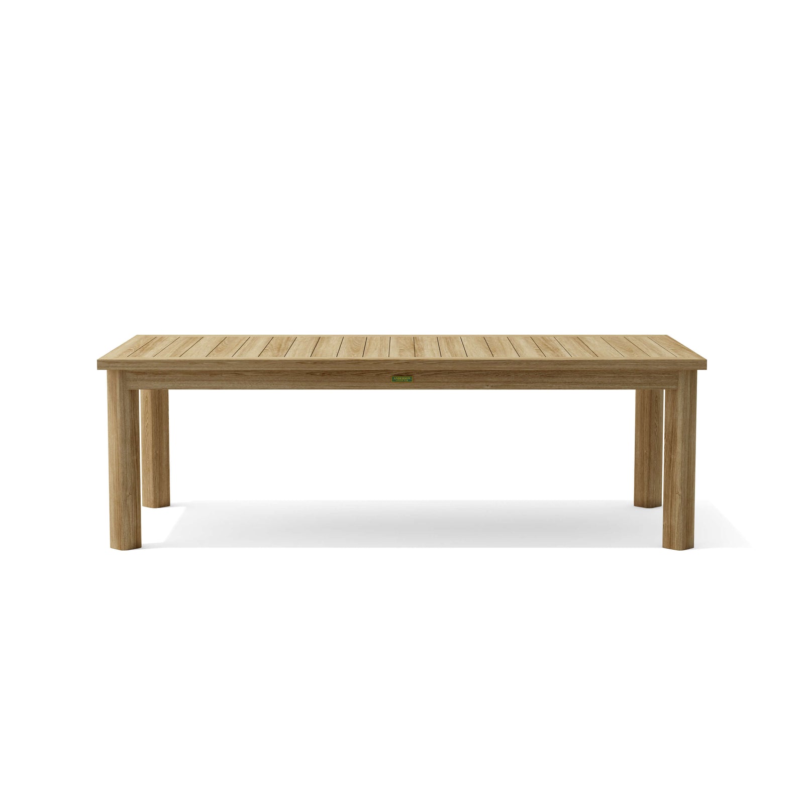 Wooden table on a white background