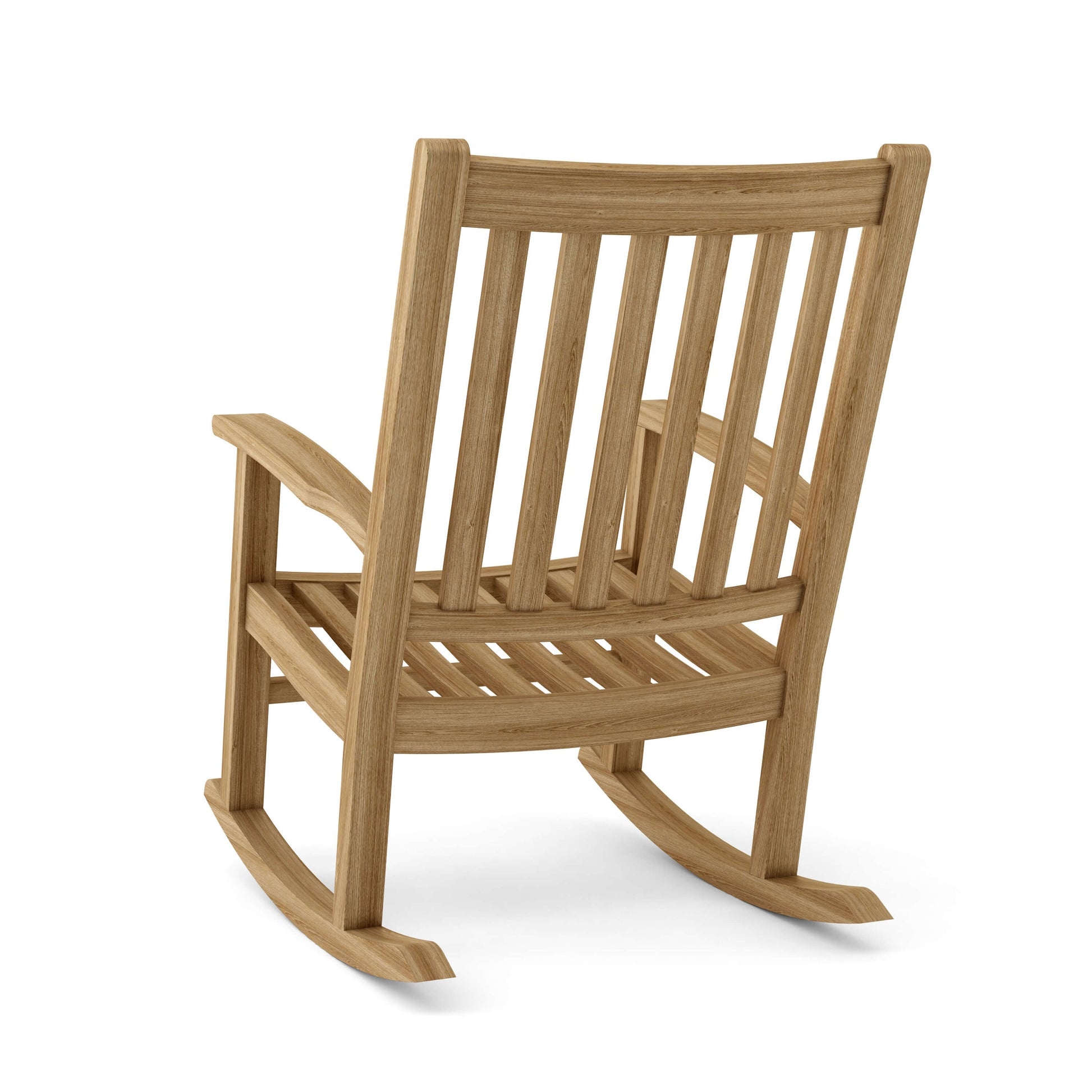 Wooden rocking chair on a white background
