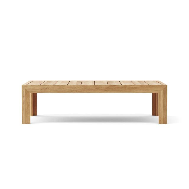 Wooden coffee table on a white background