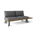 Oxford Platform 2-Seater – Teak & Aluminum Outdoor Sofa