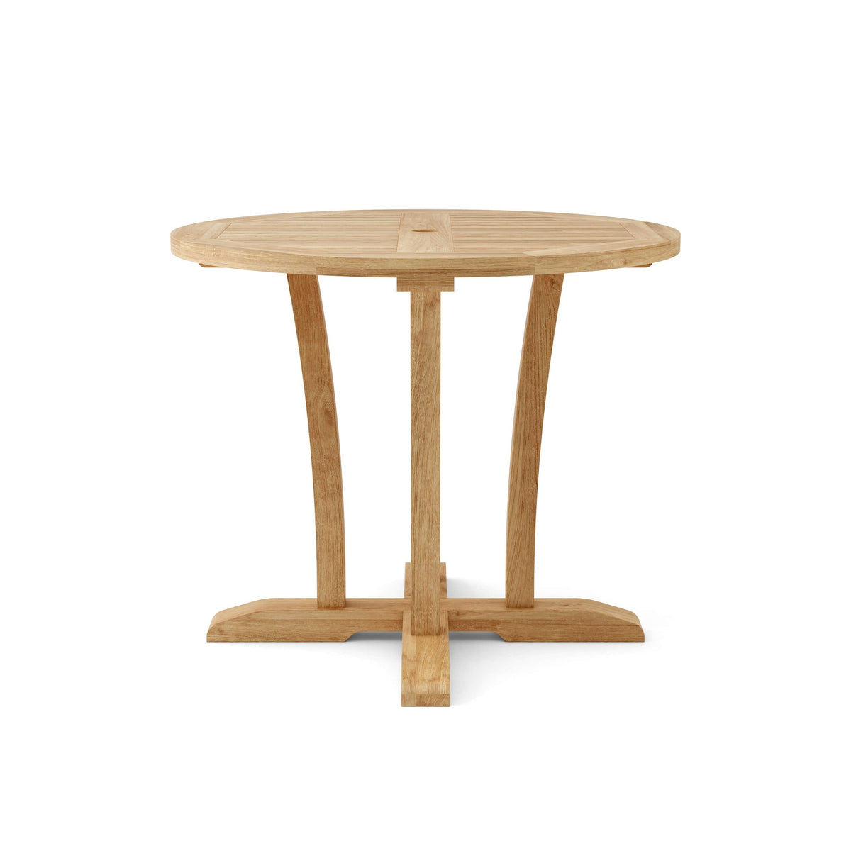 Wooden table on a white background