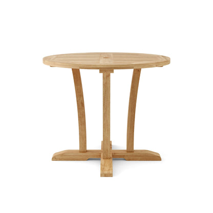 Wooden table on a white background