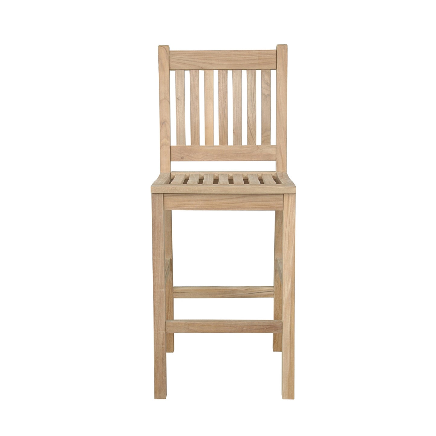 Wooden bar stool on a white background