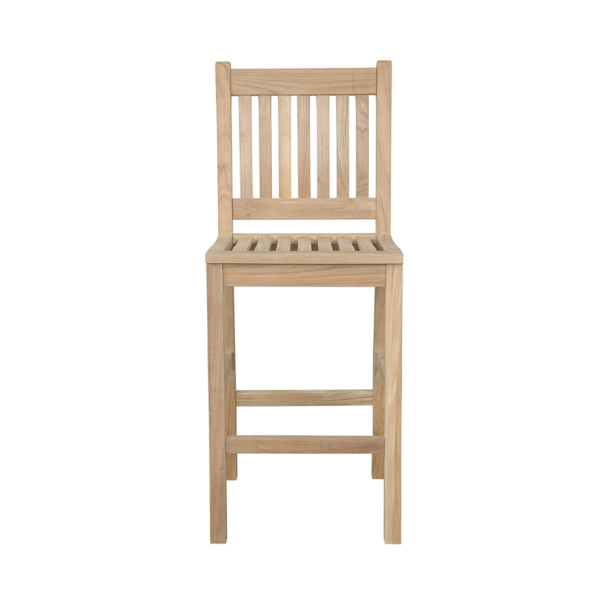 Wooden bar stool on a white background