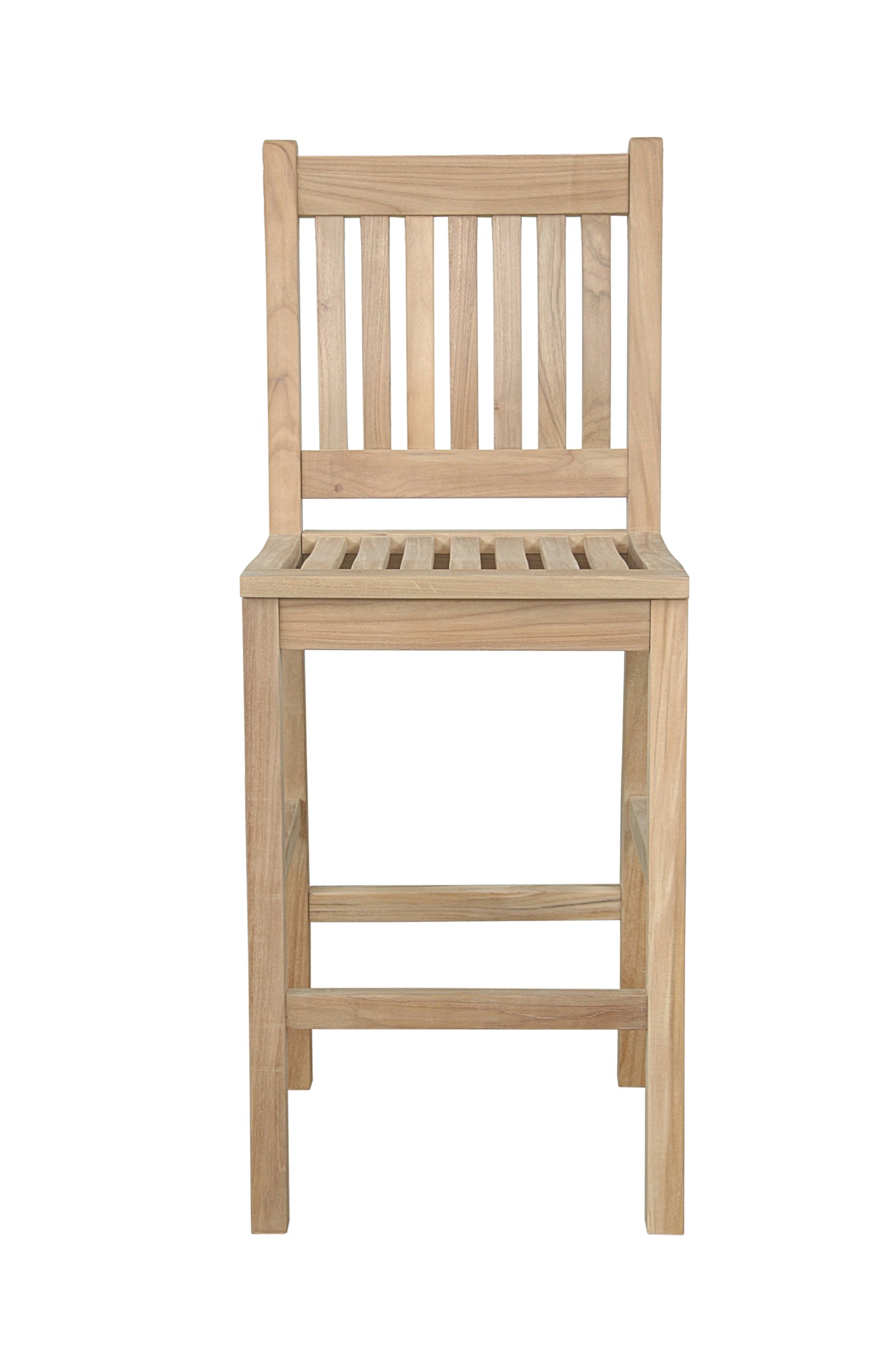 Wooden bar stool on a white background