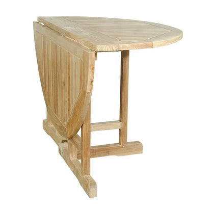Wooden folding table on a white background