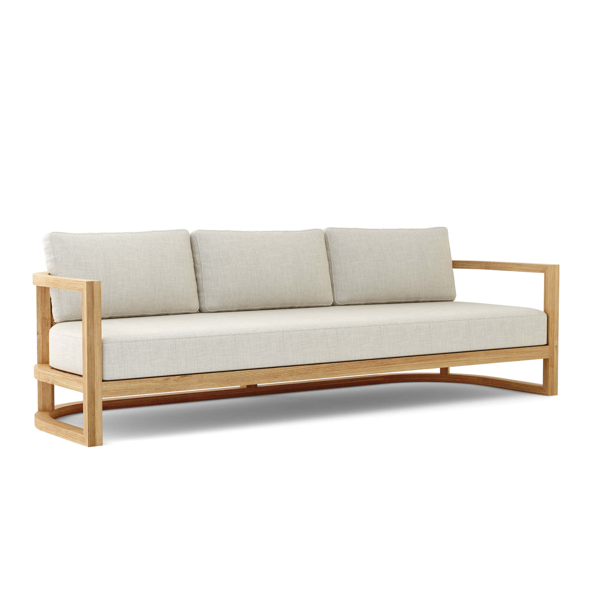 Junus 3-Seat Sofa – Premium Teak with Sunbrella Cushions | Large Outdoor &amp; Indoor Seating