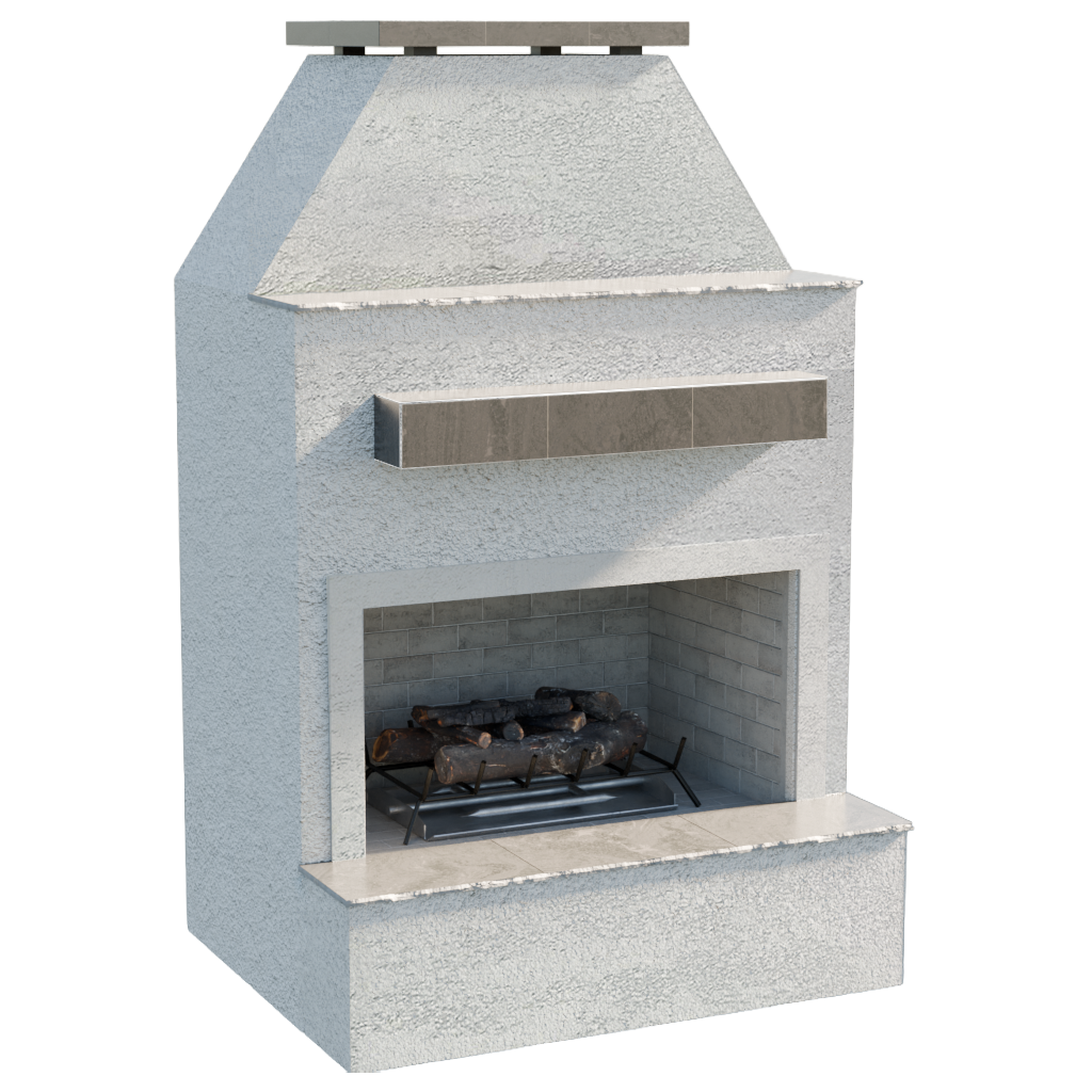 Durango 905-2 outdoor fireplace - isolated view