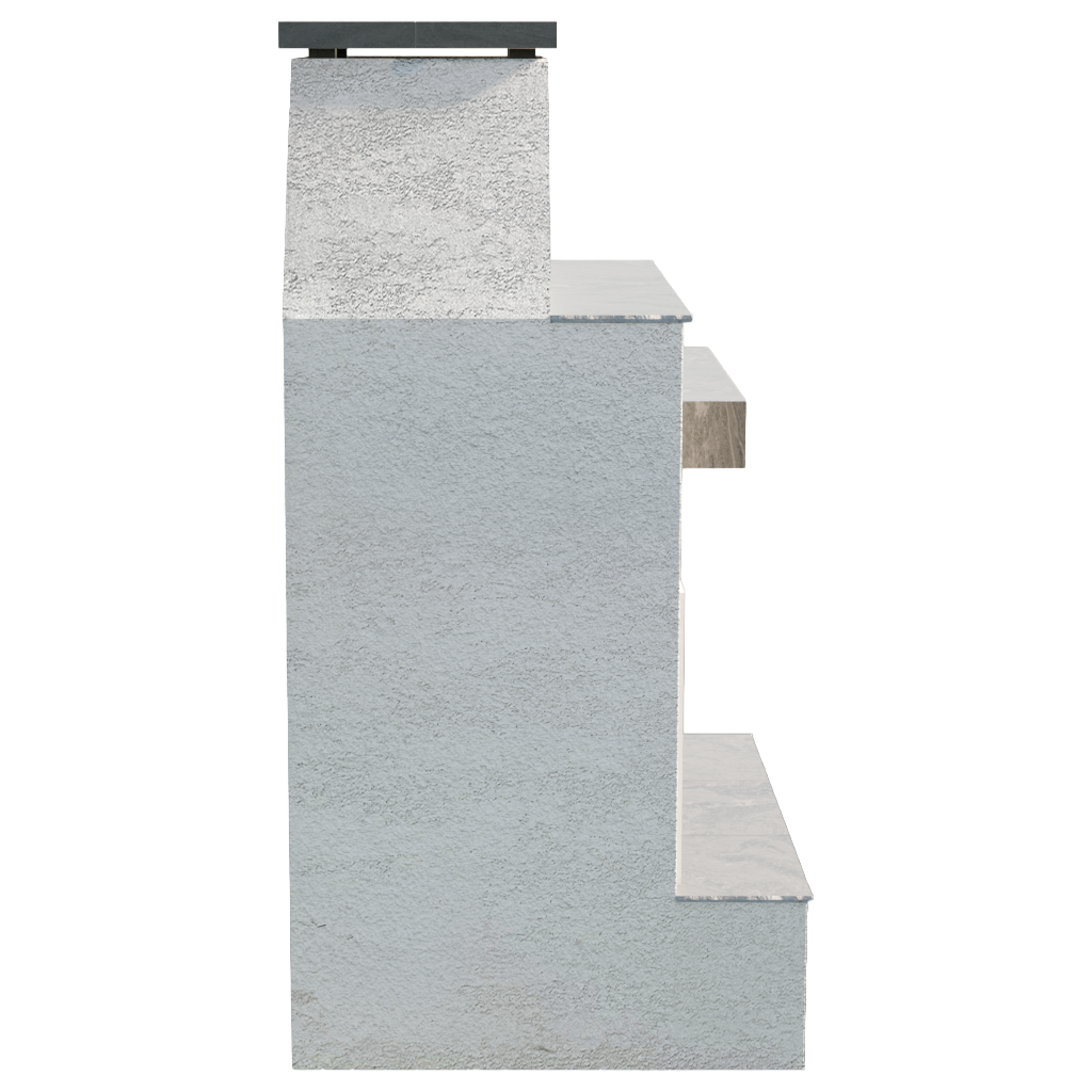 Durango 905-2 outdoor fireplace - side view