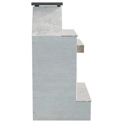 Durango 905-2 outdoor fireplace - side view