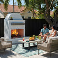 Key West – Modern Outdoor Gas Fireplace w/ Wrap-Around Mantel