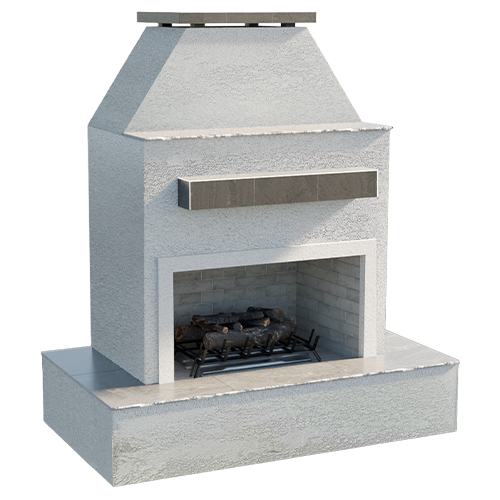 Key West 905-3 outdoor fireplace - isolated view