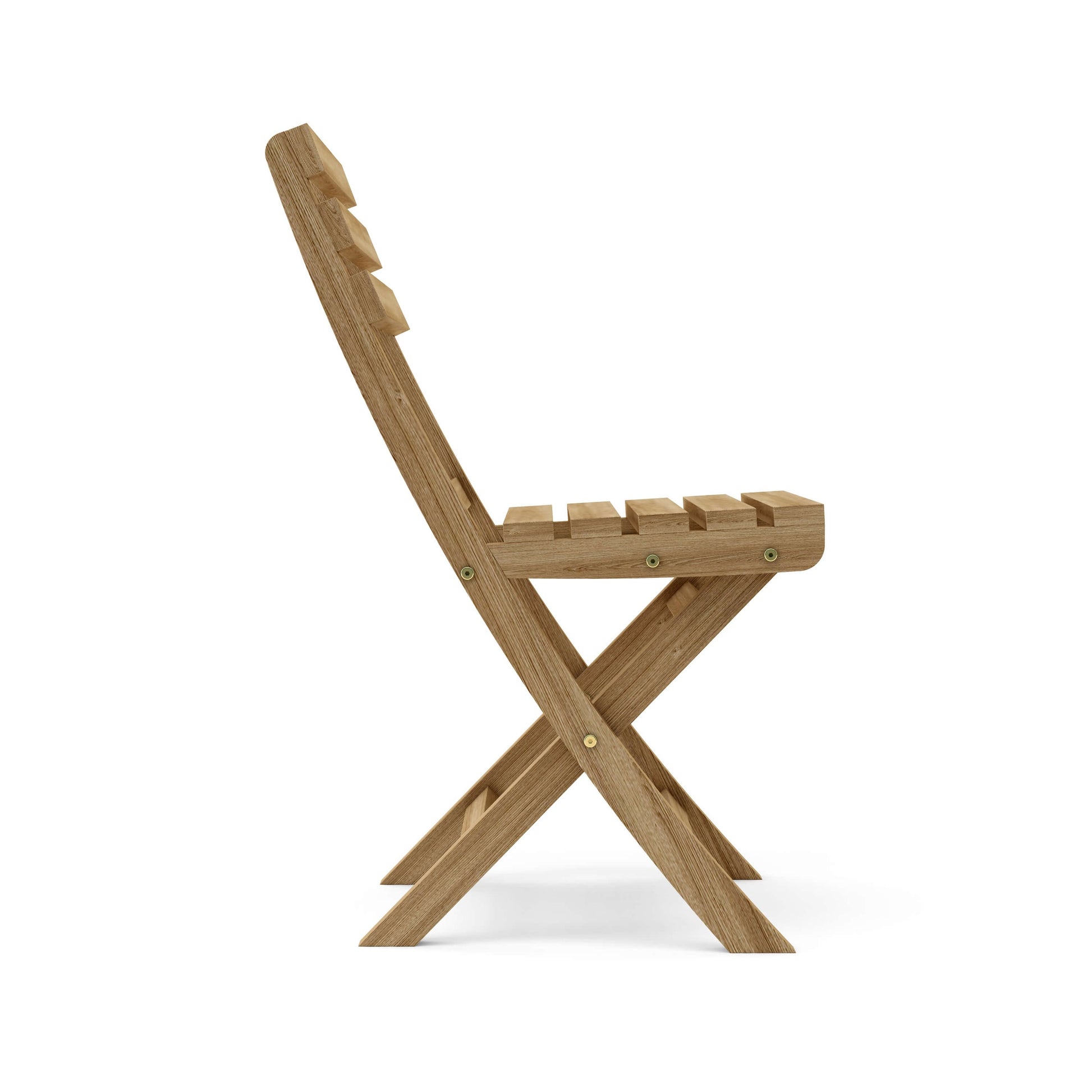 Wooden folding chair on a white background