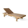 Capri Sun Lounger with Adjustable Back & Side Tray - Premium Teak Outdoor Lounger