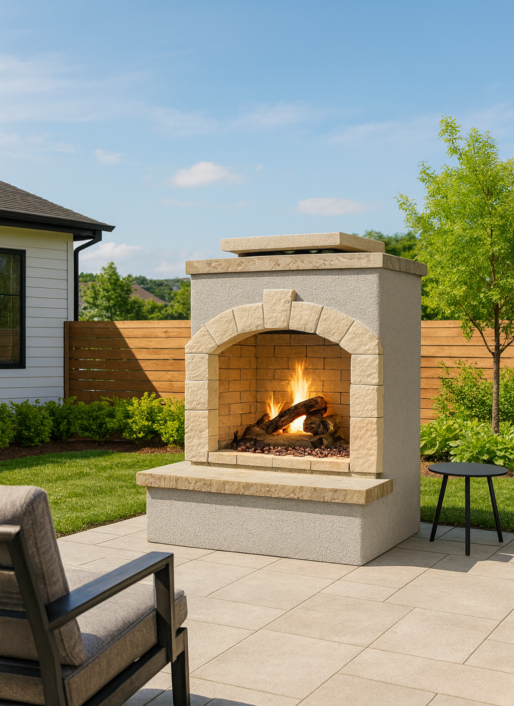 Cal Flame 48 inch Outdoor Fireplace FRP-906-2