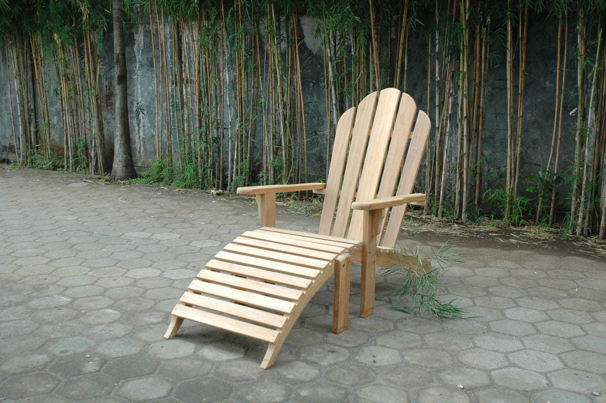 Anderson Teak Adirondack Chair with Ottoman | BetterPatio // BetterPatio.com