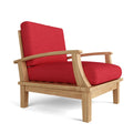 Brianna Deep Seating Armchair + Cushion – Premium Teak with Sunbrella Fabric | BetterPatio