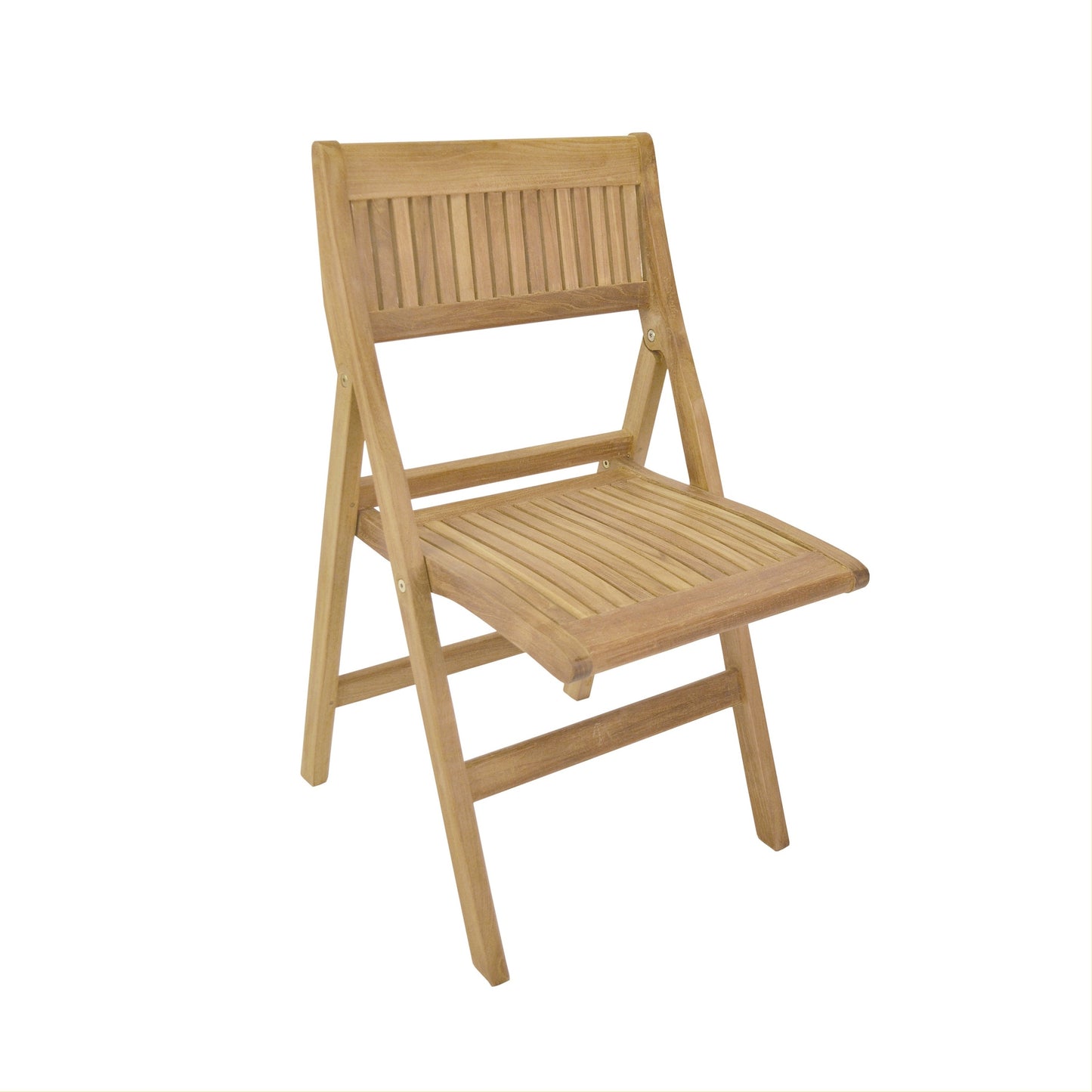 Anderson Teak Windsor Folding Teak Side Chairs - teak folding chair front view 6