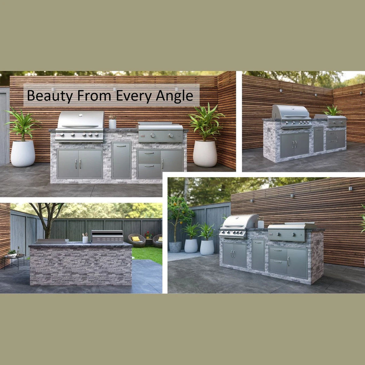 8 Foot Quick Ship Outdoor Kitchen with Blaze Grill, Griddle // BetterPatio.com