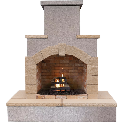 Cal Flame 78 inch Outdoor Fireplace FRP-908-3 Cal Flame