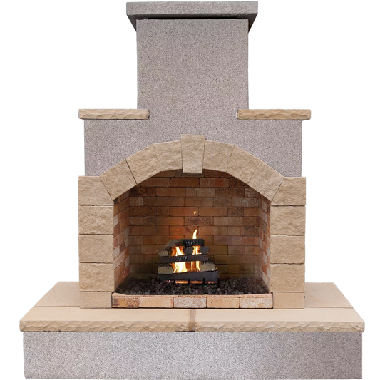 Cal Flame 78 inch Outdoor Fireplace FRP-908-3 Cal Flame
