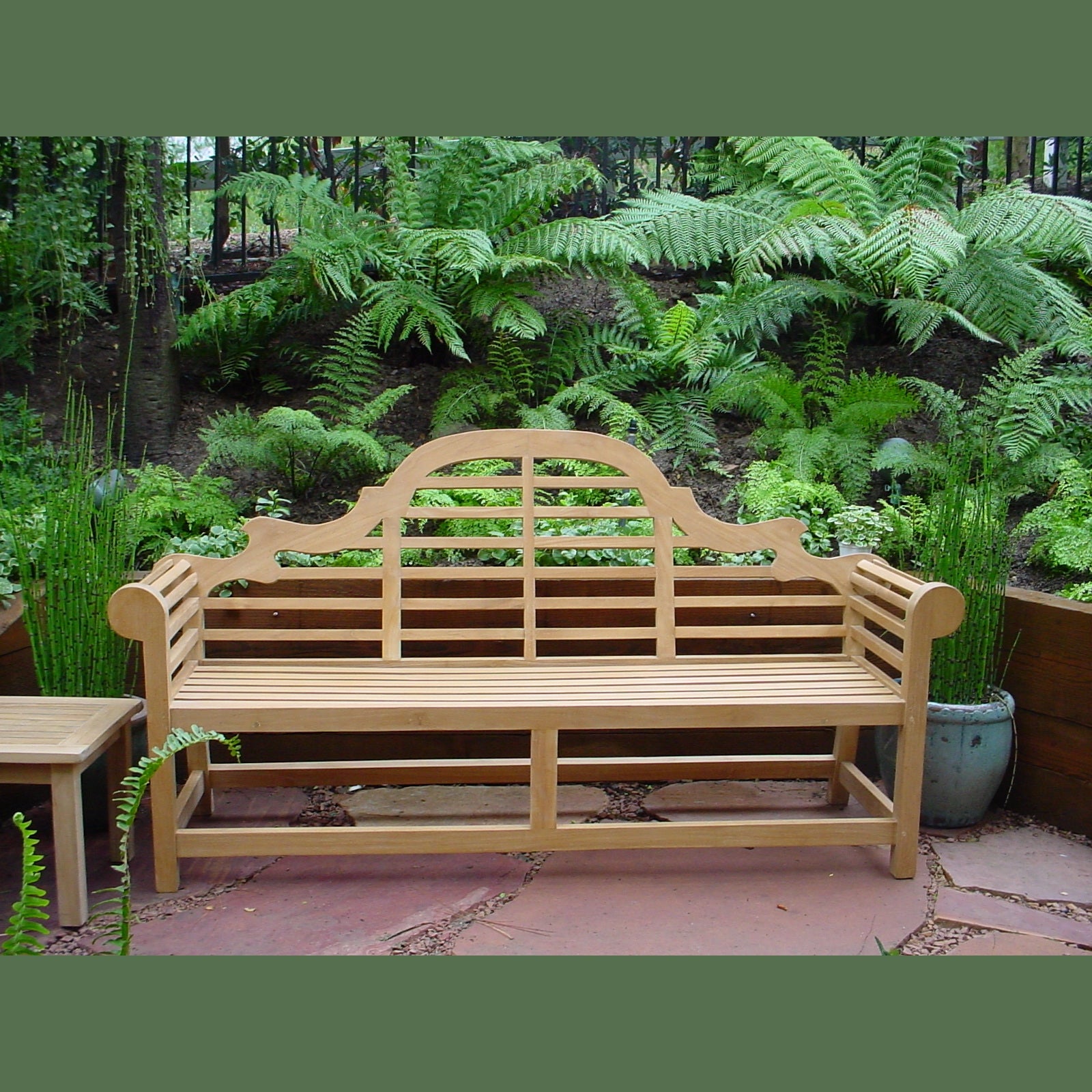 Marlborough 3-Seater Teak Wood Bench – Lutyens Design | BetterPatio // BetterPatio.com