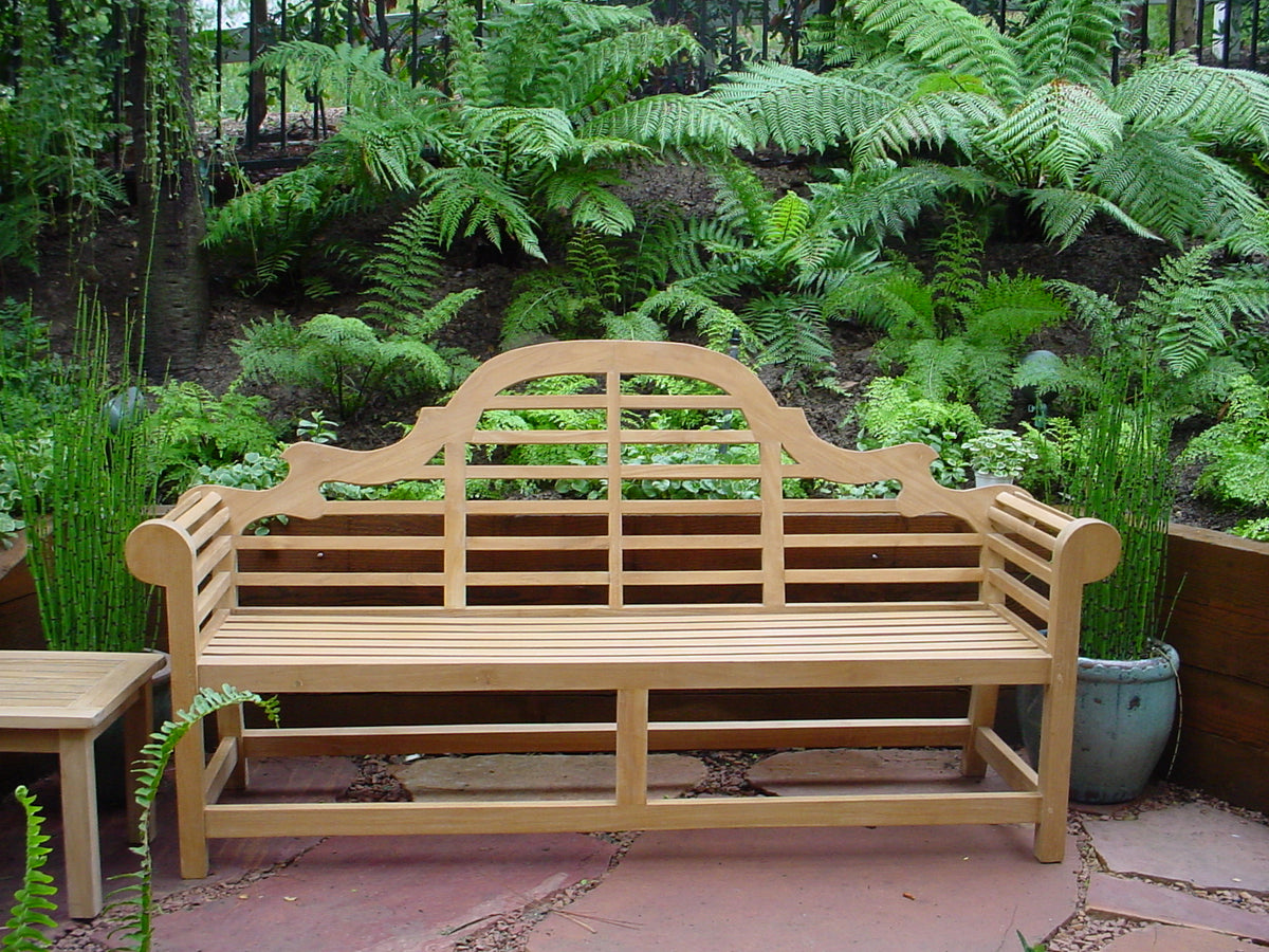 Marlborough 3-Seater Teak Wood Bench – Lutyens Design | BetterPatio // BetterPatio.com
