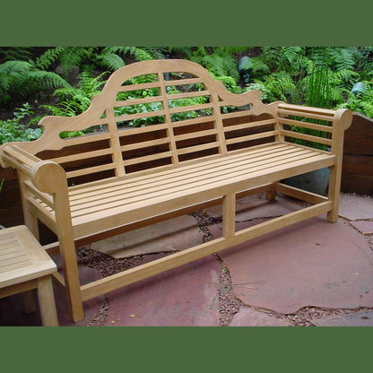 Marlborough 3-Seater Teak Wood Bench – Lutyens Design | BetterPatio // BetterPatio.com