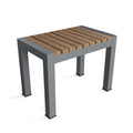 Seville 1-Seater Outdoor Bench - Modern Grey Powder-Coated Aluminum Seating