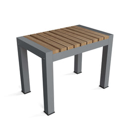 Seville 1-Seater Outdoor Bench - Modern Grey Powder-Coated Aluminum Seating