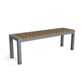Seville 3-Seater Outdoor Bench – Teak & Aluminum Backless Seating