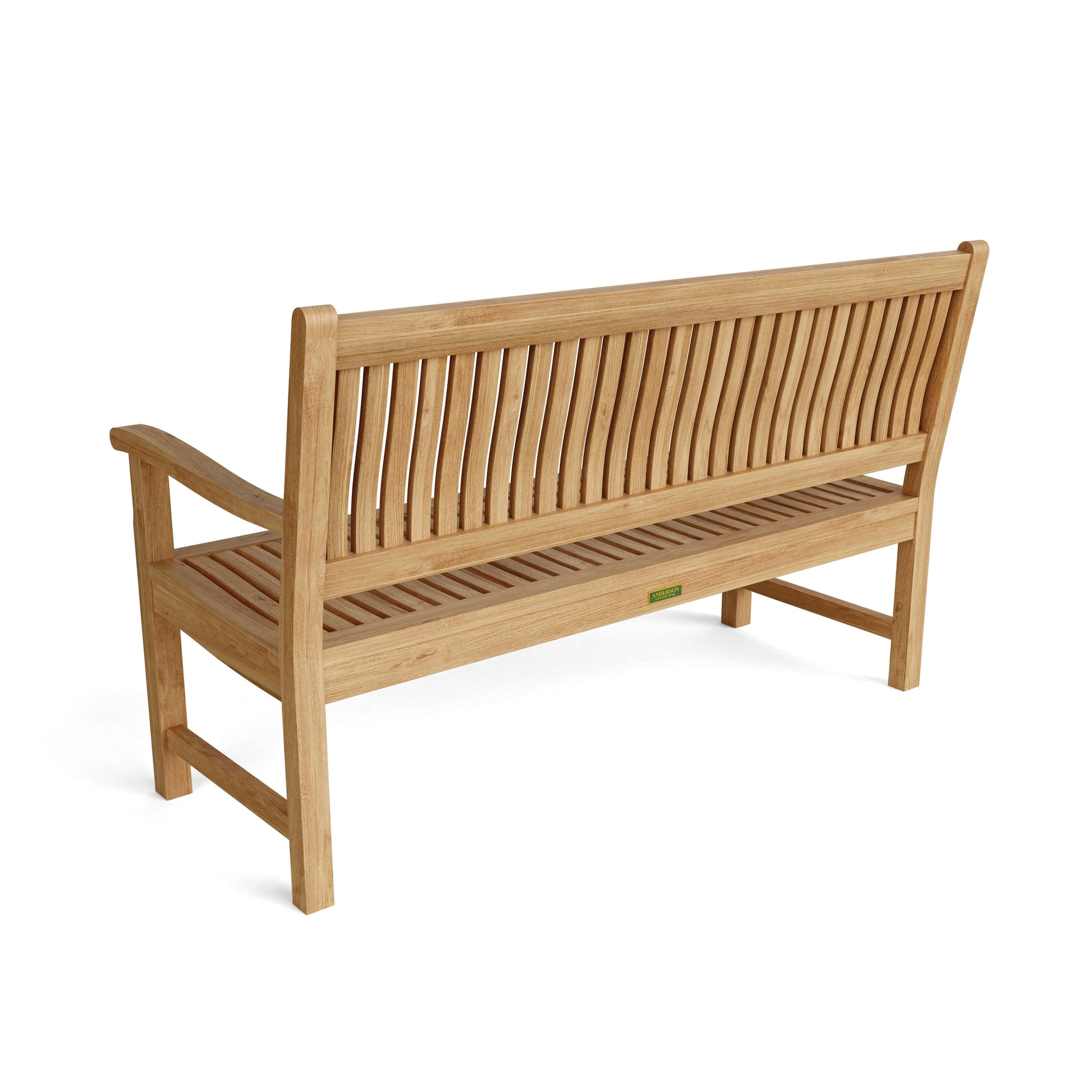 Wooden bench on a white background