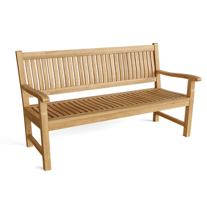 Wooden bench on a white background