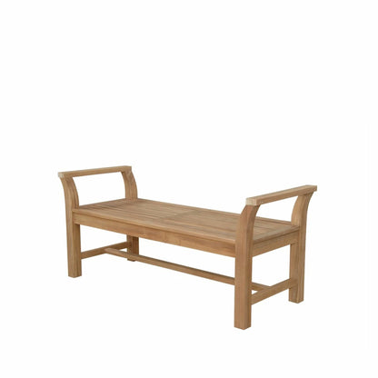 Wooden bench on a white background