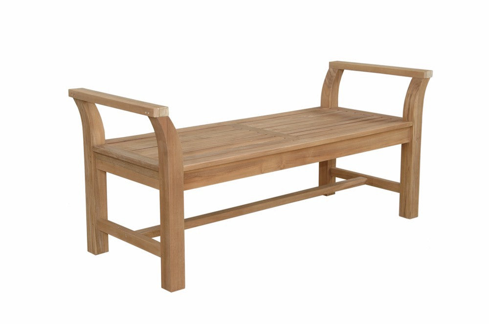 Wooden bench on a white background