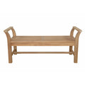 Sakura Backless Teak Bench - Asiatic-Inspired Outdoor Patio Seating