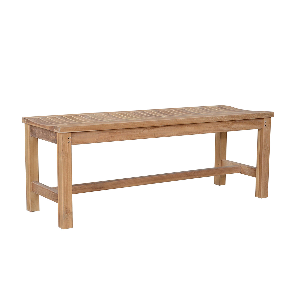 Wooden bench on a white background