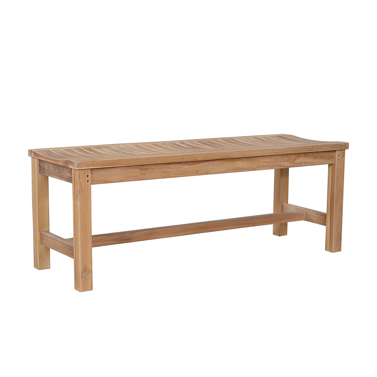 Wooden bench on a white background