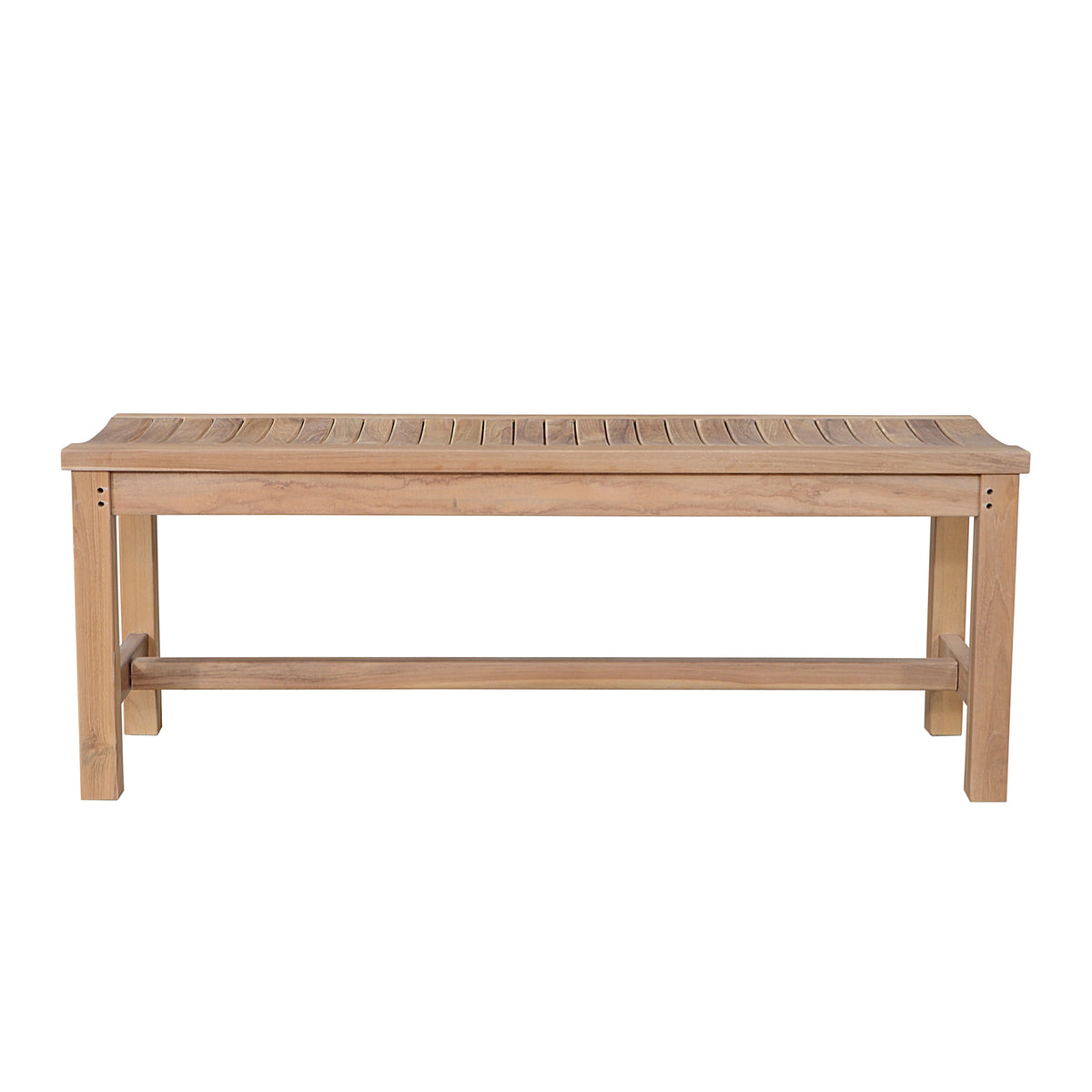 Wooden bench on a white background