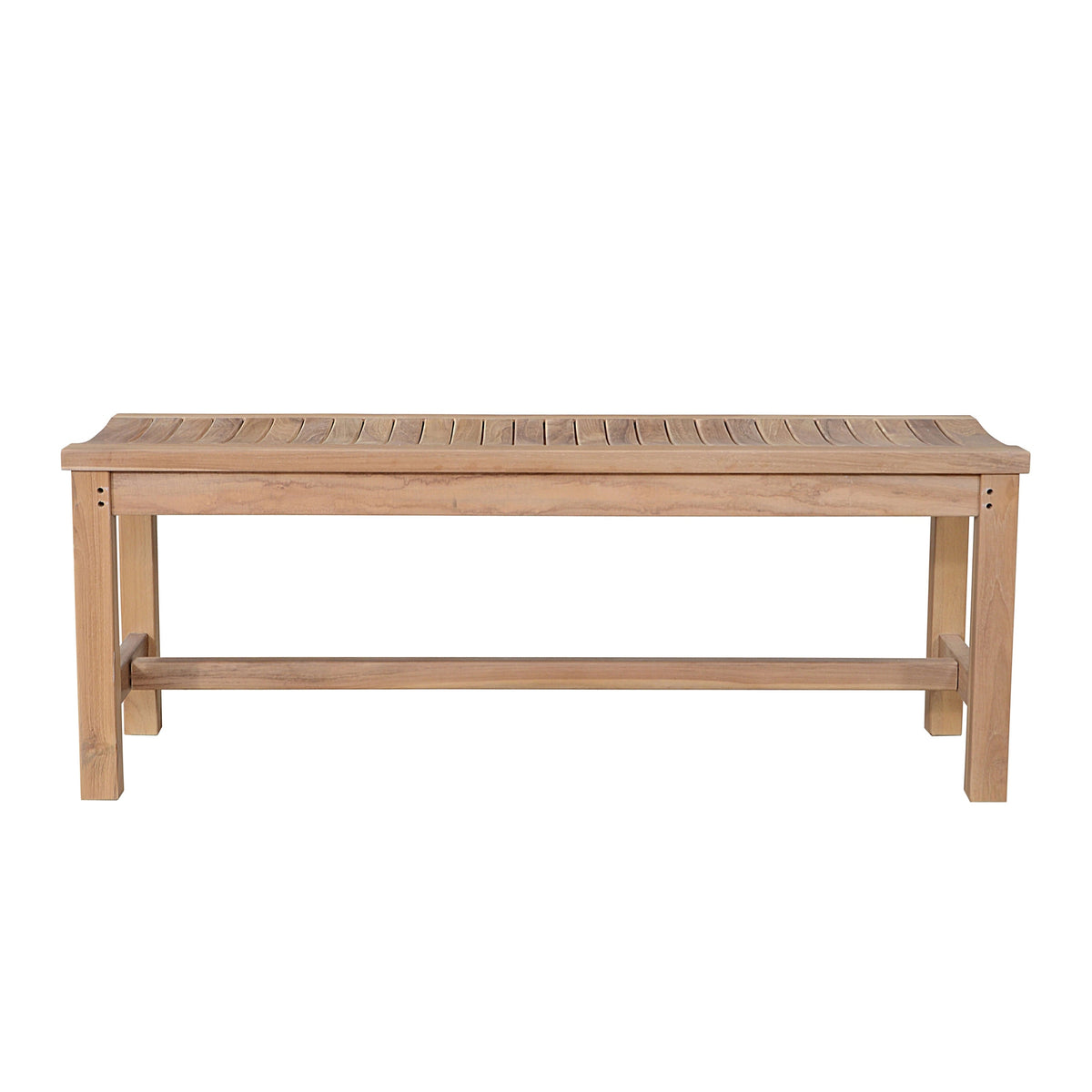 Wooden bench on a white background