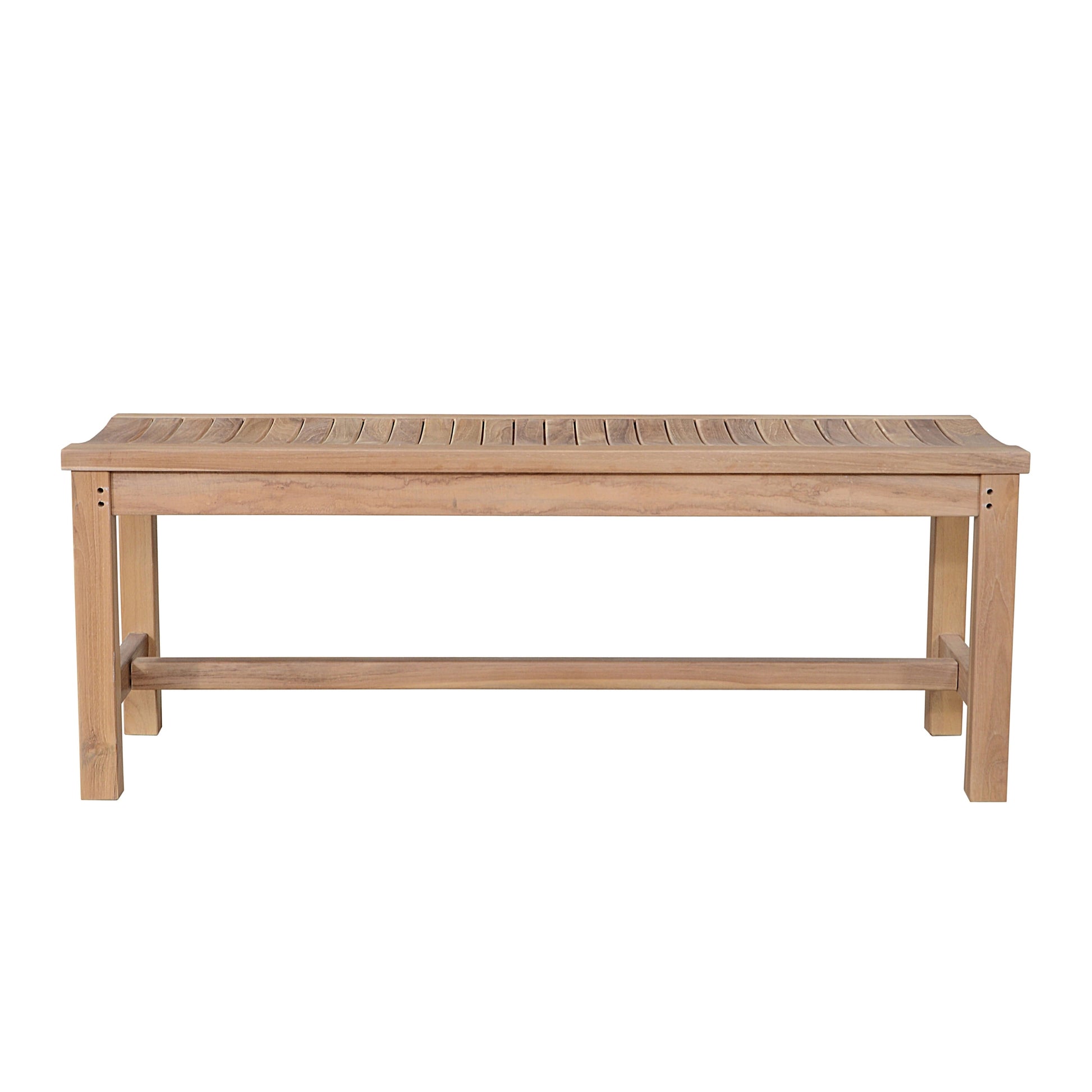 Wooden bench on a white background
